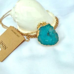 Geode agate necklace- really pretty